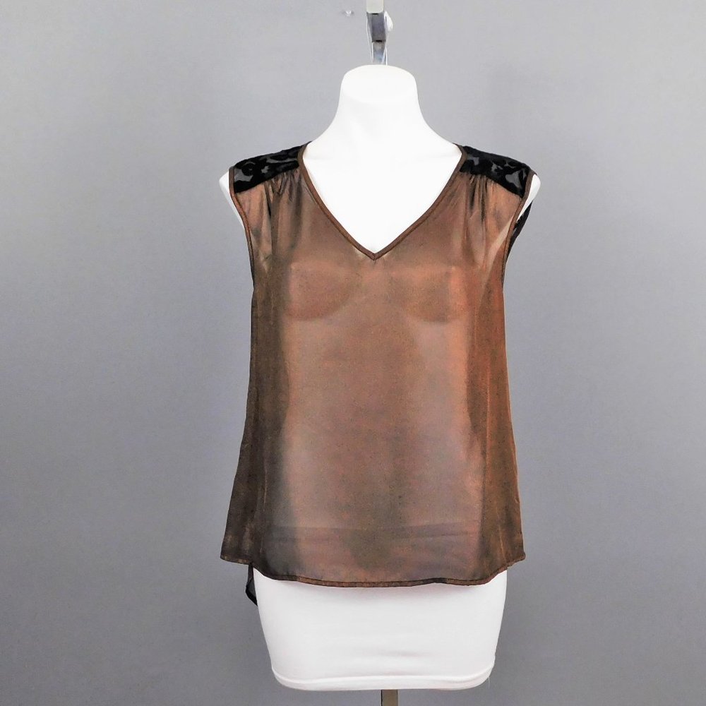 Decree Women's Shirt,‎ Size M, Brown/Black